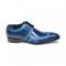 Duca Di Matiste "Saranno" Navy/Light Blue Genuine Italian Calf Leather Lace-Up Dress Shoes.